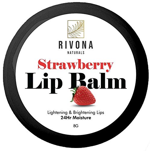 Product Cover Rivona Naturals Strawberry Lip Balm for Moisturises Dry & Cracked Lips, 24hr Moisture - 8 g