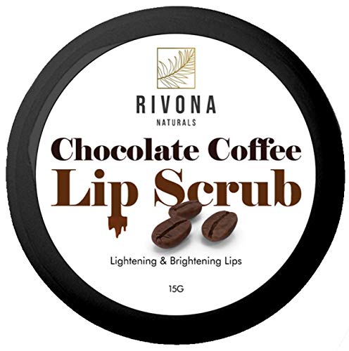 Product Cover Rivona Naturals Chocolate Coffee Lip Scrub for Lightening, Brightening and Healing Lips, Tan Removal - 15 g