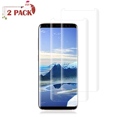 Product Cover [2 Pack] Galaxy S8 Plus Screen Protector 9H Hardness/Anti-Scratch/Anti-fingerprint/3D Curved/High Definition/Ultra Clear Tempered BBInfinite Glass Screen Protector Compatible Samsung Galaxy S8 Plus