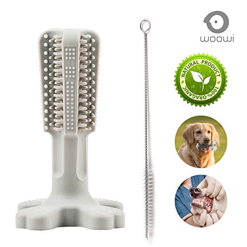 Product Cover WOOWI Dog Toothbrush， Dog Toothbrush Stick， Dog Toothbrush Chew Toy， Dog Dental Care Natural Rubber Safe and Durable， Best Dog Teeth Cleaning Pet Toothbrush