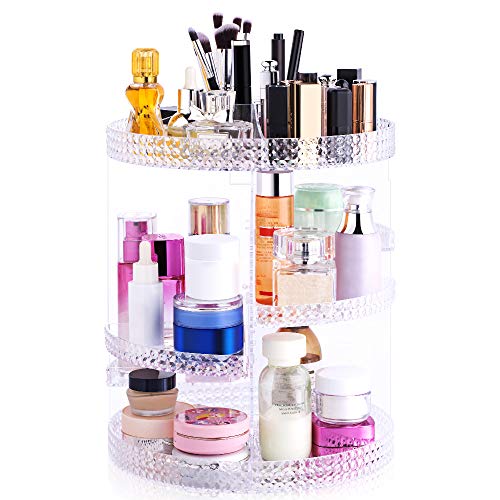 Product Cover Bonzy Home Makeup Organizer 360-Degree Rotating, Adjustable Multi-Function Makeup Storage, Large Capacity Cosmetic Storage Unit, Plus Size