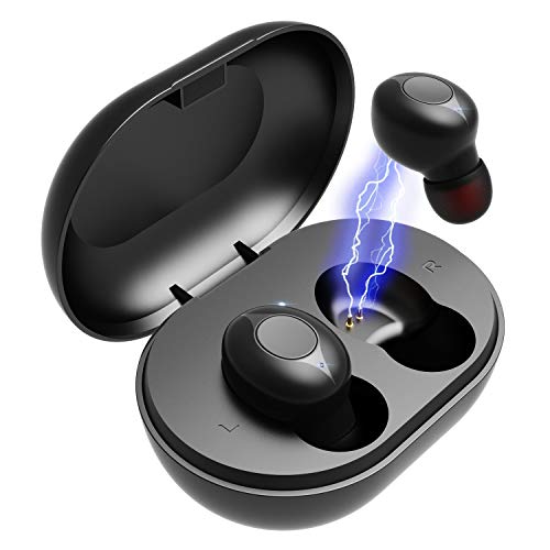 Product Cover Wireless Earbuds, Comeproof Bluetooth Earbuds Deep Bass HiFi Stereo Sound 24H Playtime Bluetooth Headphones in Ear with Charging Case and Built in Mic for Sports Running.