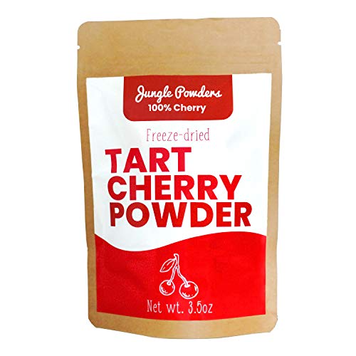 Product Cover Jungle Powders Tart Cherry Powder | 3.5oz 100% Freeze Dried Fruit Powder Vegan Friendly Tart Cherry Extract | Natural Food Coloring Unsweetened Superfood Powder