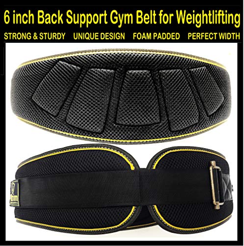 Product Cover Xtrim Dura Belt-6 inch-Contoured and Ultra-Light Foam Core Weightlifting Belt for Stabilizing Back Support-Best for Cross fit-Power Lifting-Squat-Dead Lift-Gym Workouts-Injury Prevention (Black, M)