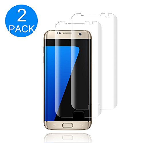Product Cover [2-Pack] Galaxy S7 Edge Tempered Glass Screen Protector,[9H Hardness] [Anti-Fingerprint] [Bubble-Free] HD Screen Protector Compatible with Samsung Galaxy S7 Edge