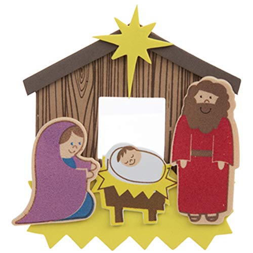 Product Cover HAPPY DEALS ~ Christmas Nativity Craft Kits - Kids Foam Holiday Craft kit - Makes 24 Jesus Manger Ornaments