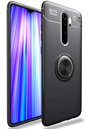 Product Cover Bounceback Shock Proof Ring Stand Back Cover Case for Mi Redmi Note 8 Pro - Jet Black