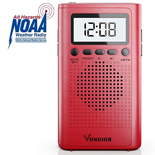 Product Cover NOAA Weather Radio - Emergency Digital Radio WB/AM/FM - Alert Mode - Portable Radio with Best Reception and Longest Lasting Transistor. Powered by 2 AAA Battery with Mono Headphone Socket, by Vondior