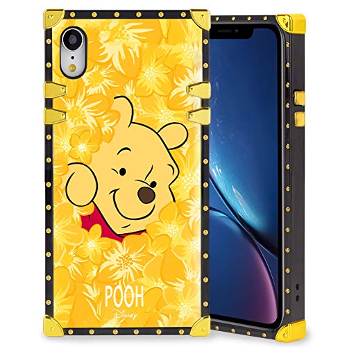 Product Cover DISNEY COLLECTION Square Case Compatible iPhone Xr 6.1 Inch Disney Winnie The Pooh Elegant Soft TPU Full Body Shockproof Protective Case Metal Decoration Corner Back Cover iPhone XR Case