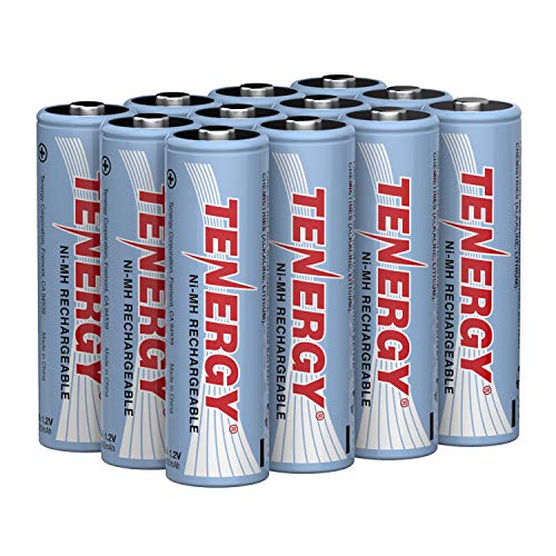 Product Cover Tenergy AA Rechargeable Battery, High Capacity 2500mAh NiMH AA Battery, 1.2V Double A Batteries 12-Pack