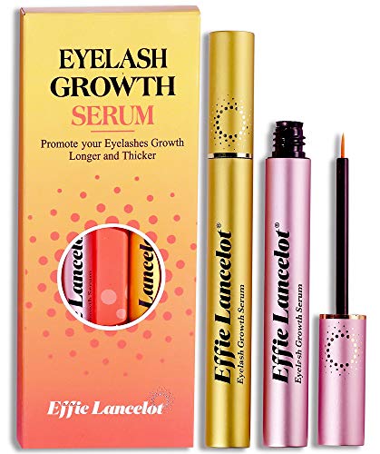 Product Cover Natural Eyelash Growth Serum Set of 2- Revolutionary Formula, Gold Tube for Bushy+ Pink Tube for Longer- Double Efficacy(6ML+6ML)