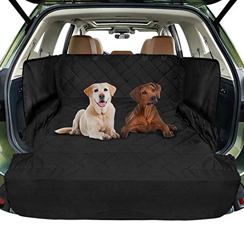 Product Cover FunniPets Cargo Liner for SUV, Waterproof Dog Cargo Cover with Side Walls Protector and Bumper Flap, Non-Slip Backing, Quilted Pet Seat Cover, Large Size Universal Fit, Black