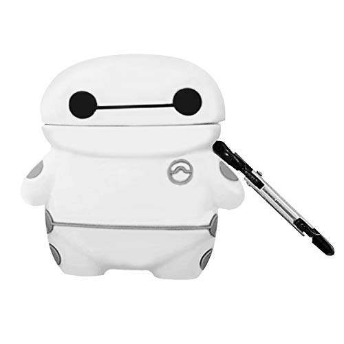 Product Cover Airpods Silicone Case Cover, 3D Cute Cute Cartoon Character AirPods Protective Soft Silicone Cover and Funny Skin for Apple Airpods 1st/2nd Charging Case [Best Gift for Girls or Couples] (Baymax)