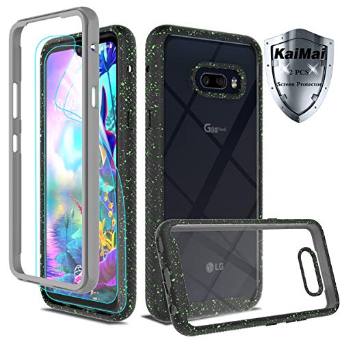 Product Cover LG G8X ThinQ/LG V50S ThinQ Case with HD Screen Protector (2Pack,KaiMai Full-Body Clear Bumper Shock Absorption Heavy Duty Rugged Armor Protective Phone Case for LG G8X ThinQ-XF-Black