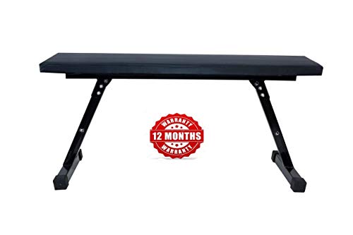 Product Cover IBS Flat Weight Bench- 200 kg Capacity Utility Exercise Bench for Weight Strength Training, Sit Up Abs Fitness Bench for Full Body Workout of Home Gym