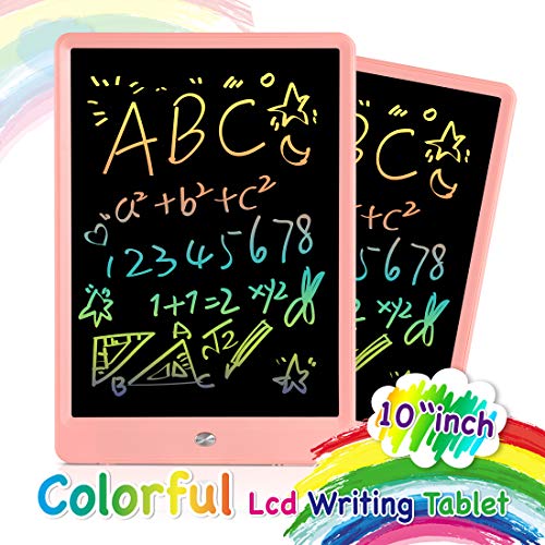 Product Cover ORSEN LCD Writing Tablet 10 Inch, Colorful Magnetic Doodle Board Drawing Board, Erasable Reusable Writing Pad, Educational Writing Board for Kids and Adults at Home, School and Office (Pink)
