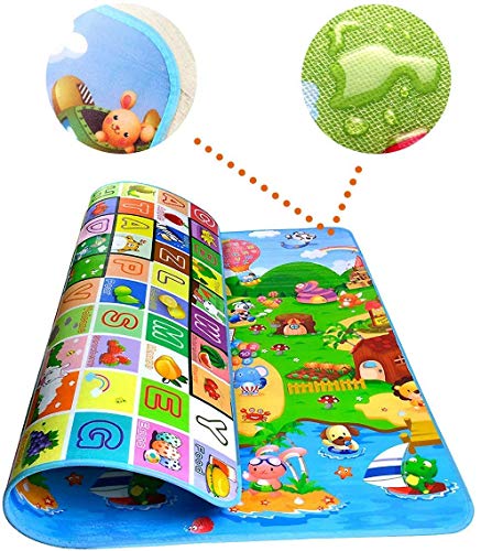 Product Cover RYLAN Double Sided Water Proof Baby Mat Carpet Baby Crawl Play Mat Kids Infant Crawling Play Mat Carpet Baby Gym Water Resistant Baby Play & Crawl Mat(Large Size - 6 Feet X 4 Feet) Playmat for Babies