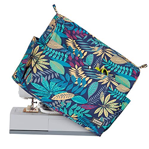 Product Cover HOMEST Floral Sewing Machine Dust Cover with Storage Pockets, Compatible with Most Standard Singer and Brother Machines (Patent Design)