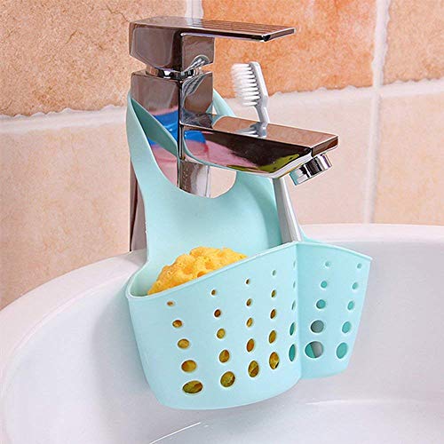 Product Cover SHOPPOSTREET Silicone Adjustable Kitchen Portable Hanging Drain Water Draining Hanging Soap, Sponge, Kitchen Accessories Holder Organizer for Kitchen, Bathroom Sink Faucet Caddy (Multi Color) Set of 2