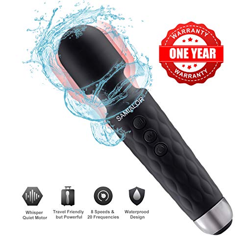 Product Cover Wireless Personal Wand Massager Powerful Waterproof Handheld Magic Viberate Massager with 20 Vibration Modes for Neck Shoulder Back Body Massage Sports Recovery Muscle Aches
