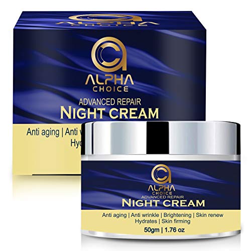 Product Cover ALPHA CHOICE Night Cream for women and men, Anti aging face Cream, Wrinkle dark spot reduction blemishes removal skin whitening-50 gm