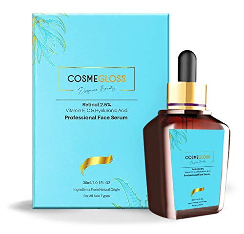 Product Cover Cosmegloss Retinol 2.5% + Vitamin E, C & Hyaluronic Acid Age Miracle Wrinkle Corrector Retinol Face serum 30ml | 1fl.oz
