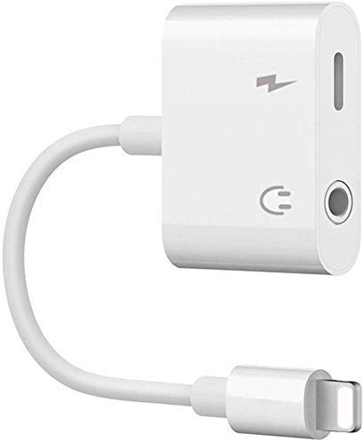 Product Cover (Apple MFi Certified) Lightning to 3.5 mm Headphone Jack Adapter, iPhone 11 Pro 3.5mm Audio + Charge Star, iPhone Aux Charger Compatible iPhone XR XS X 8 7 Support iOS 13 & Music Control & Calling