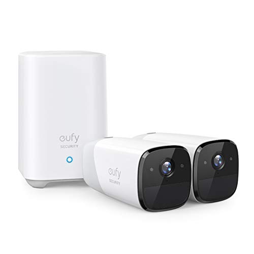 Product Cover eufy Security eufyCam 2 Wireless Home Security Camera System, 365-Day Battery Life, HD 1080p, IP67 Weatherproof, Night Vision, Compatible with Amazon Alexa, 2-Cam Kit, No Monthly Fee
