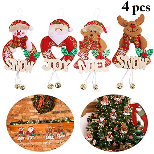 Product Cover Outgeek 4PCS Christmas Hanging Ornament Creative Christmas Decoration Hanging Decoration
