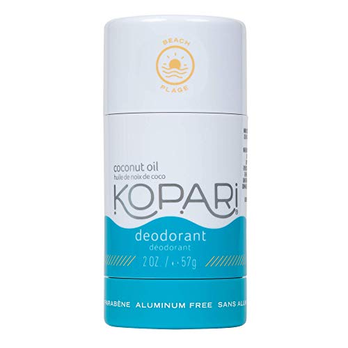 Product Cover Kopari Aluminum-Free Deodorant Fragrance Free for Sensitive Skin | Non-Toxic, Paraben Free, Gluten Free & Cruelty Free Men's and Women's Deodorant | Made with Organic Coconut Oil | Beach | 2.0 oz