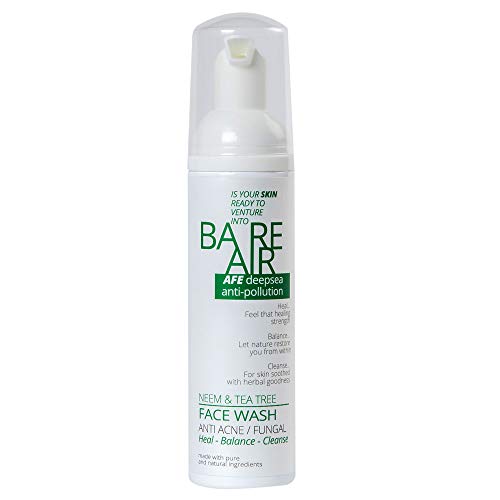 Product Cover BareAir Anti Pollution Neem & Tea Tree | Natural | Anti-Acne, Anti-Bacterial, Anti-Fungal Foaming Face Wash | Oil Control & Purifying Removes Impurities - 80ml