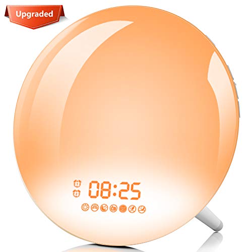 Product Cover Sunrise Alarm Clock, Homagical Wake-Up Light Alarm Clock with Colored Sunrise Simulation & Sunset Fading Bedside Night Lamp, Dual Alarms, 7 Natural Sounds, Snooze, FM Radio for Adults Kids Bedrooms