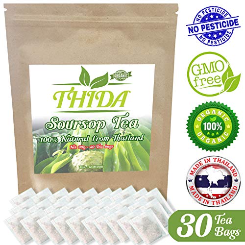 Product Cover Soursop Tea 30 Bags | 100% Natural Organic Tea Bags | Immunity Boosting Soursop Tea Bags | Fight Inflammation With Soursop Leaves | Herbal Life Tea From Guanabana Leaves | Graviola \ Soursop Fruit Tea