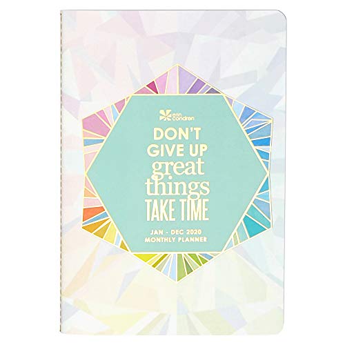 Product Cover Erin Condren Monthly Petite Planner (January 2020 - December 2020) - Colorful, Month View Calendar, Lined Pages for Taking Notes, and Colorful Stickers