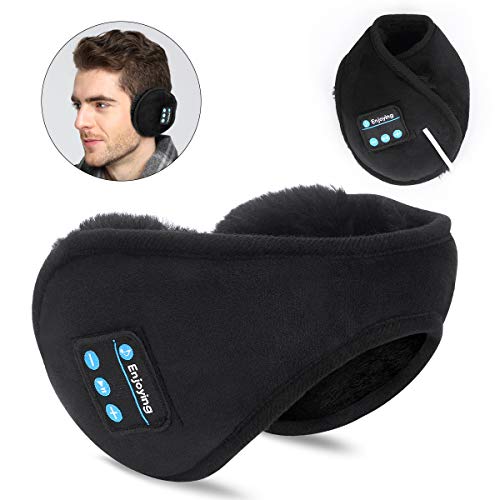 Product Cover Bluetooth Earmuffs Headphones,SKYEOL Bluetooth 5.0 Wireless HD Stereo Music Ear Warmer, Foldable Wool Warmer with Mic Built-in Stereo Speakers for Winter Outdoor Men Women & Kids