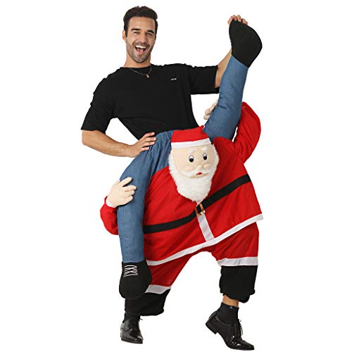 Product Cover FantastCostumes Adult Christmas Costume Funny Piggyback Ride On Santa Claus Deluxe Costume