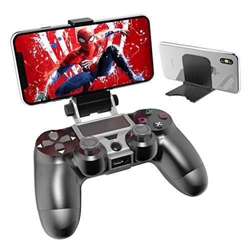 Product Cover PS4 Controller Phone Remote Play Mount, OIVO PS4 Controller Clip Clamp Mount Holder with Adjustable Stand for Playstation 4 Controller