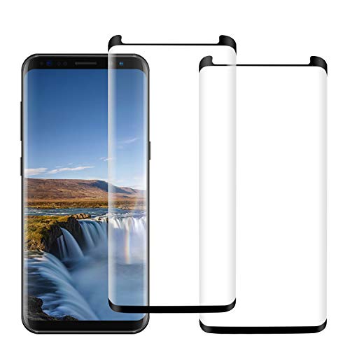 Product Cover [2 Pack] Galaxy S8 Screen Protector Tempered Glass 9H Hardness Anti-Fingerprint 99% HD Screen Protector Compatible Samsung Galaxy S8