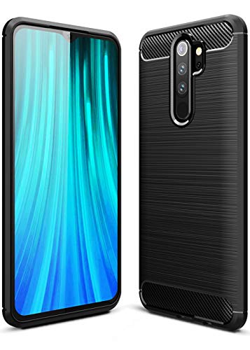 Product Cover Golden Sand for Redmi Note 8 Pro Case Back Cover Drop Tested Carbon Fibre Armor Bumper Protection for Xiaomi Redmi Note 8 Pro Back Cover Case, Black