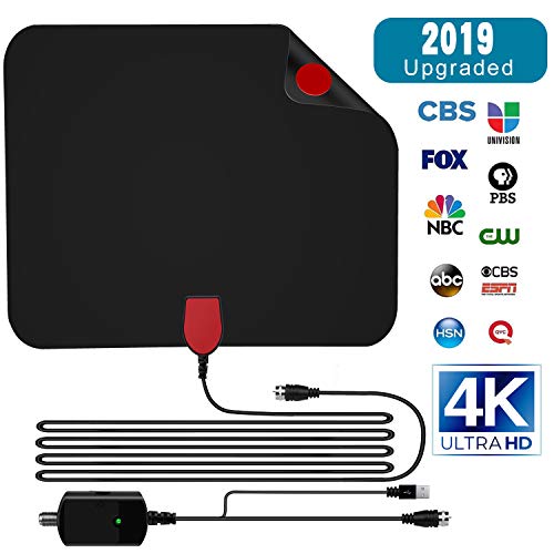 Product Cover 【2019 Upgraded】 HDTV Antenna, Gr8ware HD Digital Indoor Amplifier TV Antenna 50-100 Miles Range with Amplifier Signal Booster Support 4K 1080P UHF VHF Freeview Channels