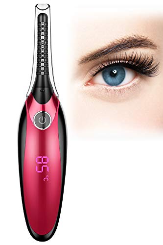 Product Cover Electric Eyelash Curler, JDO Heated Eyelash Curler 【2020 NEWEST】 Mini USB Eye Lash Curling Clip with LED Display 4 Temperature Gears Quick Heating Natural Long-lasting Eye Beauty Makeup Tools