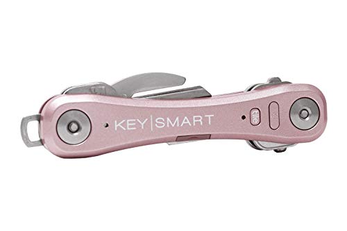 Product Cover KeySmart Pro - Compact Key Holder w LED Light & Tile Smart Technology, Track Your Lost Keys & Phone w Bluetooth (up to 10 Keys, Rose Gold)