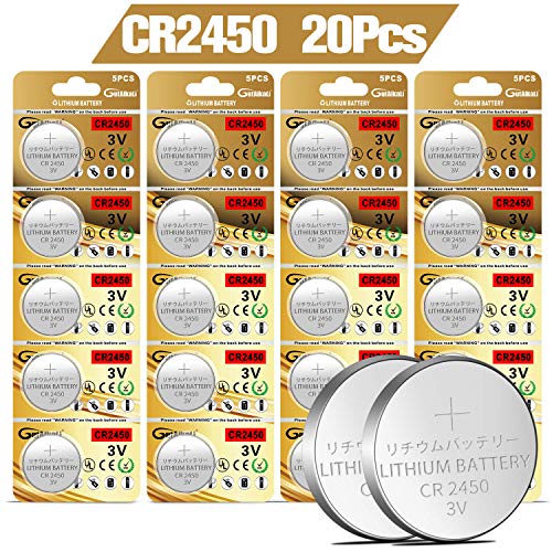 Product Cover 20 Pack RETAOCE CR2450 Battery 3V Lithium Battery Coin Button Cell