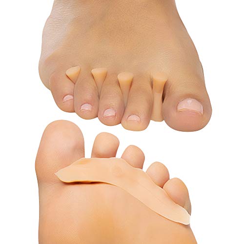 Product Cover ZenToes Hammer Toe Straightener Crest with No Loop Gel Spacer Splint and Crutch for Hammertoes, Overlapping and Mallet Toes, 5 Toe Separator (Beige)