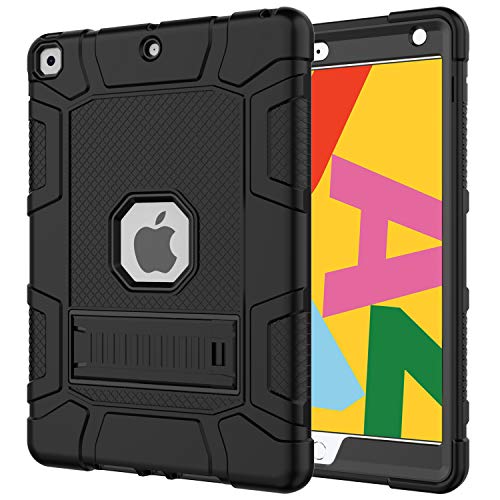 Product Cover Azzsy iPad 7th Generation Case,iPad 10.2 2019 Case, Slim Heavy Duty Shockproof Rugged High Impact Protective Case for iPad 7th Generation 10.2 inch 2019 Release,Black