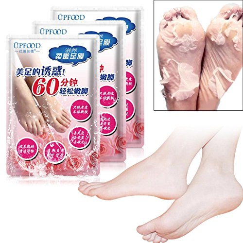 Product Cover hemker Exfoliating Foot Peeling Renewal Mask Remove Hard Dead Skin Cuticle Heel 1 Pair Fascinators White