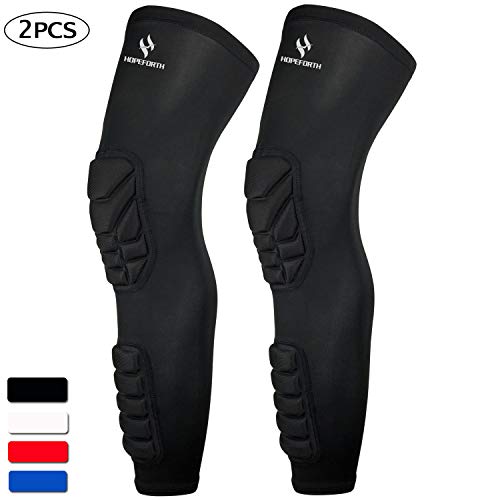 Product Cover HOPEFORTH Knee Calf Padded 2 Pack Compression Leg Sleeve Thigh Sports Protective Gear Shin Brace Support for Football Basketball Volleyball Soccer Baseball Tennis Youth Kids Adult
