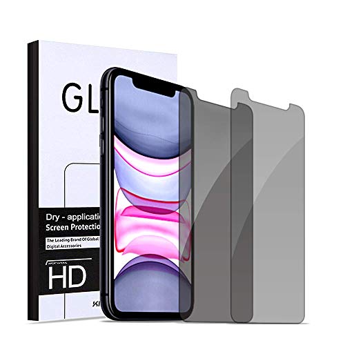 Product Cover Privacy Screen Protector for iPhone 11/ iPhone XR 6.1 inch,[Anti-Scratch/Spy] 9H Tempered Glass Screen Protector for iPhone 11 /XR 2019 Easy Install,Case Friendly, 2-Pack