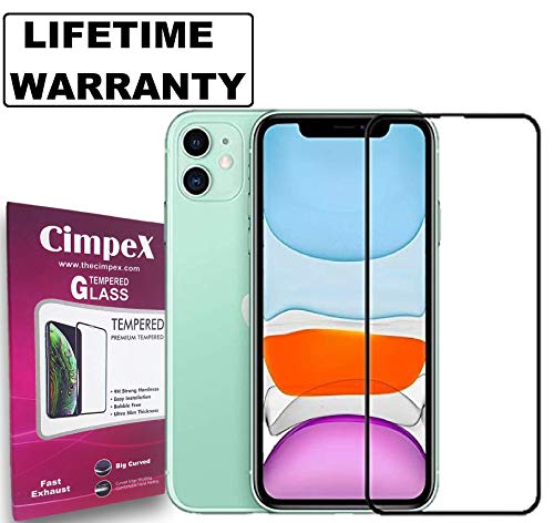 Product Cover CIMPEX PU | Edge to Edge Tempered Glass Screen Protector for Apple iPhone 11/ iPhone XR with Warranty and installation kit