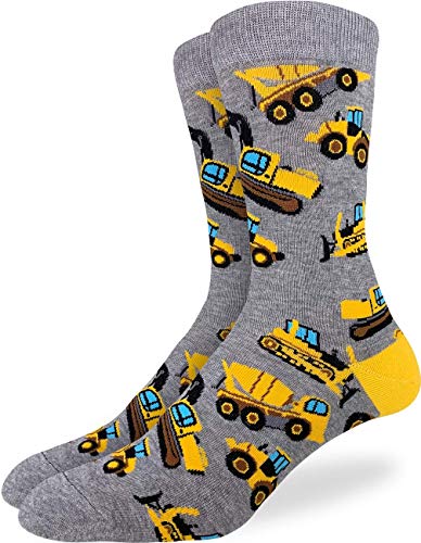 Product Cover Good Luck Sock Men's Construction Socks - Grey, Adult Shoe Size 7-12